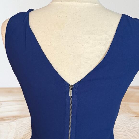BCBG MaxAzria Sleeveless Siri Dress Sz 8 Blue Depth Bodycon Cocktail Event Party - Picture 7 of 10